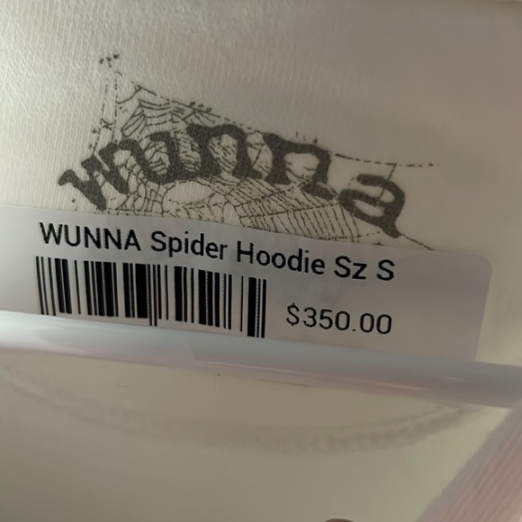 Sp5der Wunna size S cream and blue hoodie - Picture 2 of 3